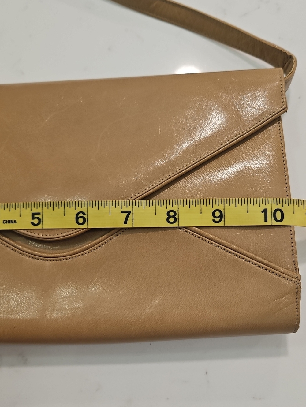 Vtg Charles Jourdan Paris Kid Leather Envelope Bag Clutch Removable Strap EUC - Picture 5 of 9